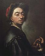 Peter Johannes Brandl Self portrait oil